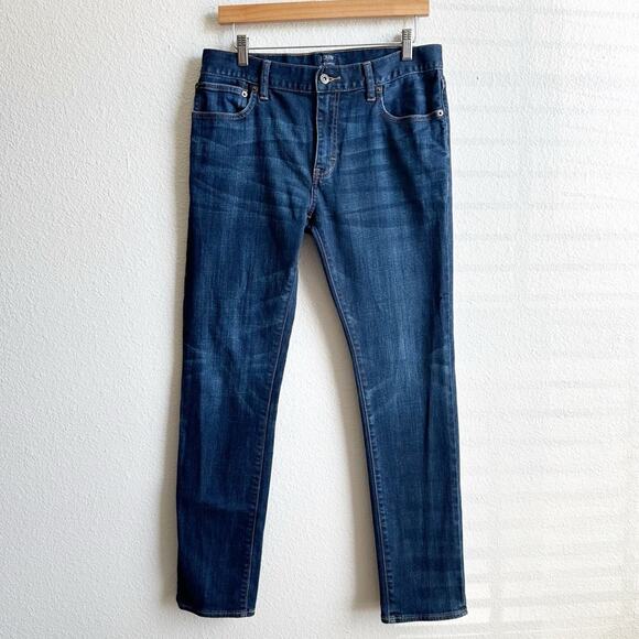 J.Crew The Driggs Dark Wash Straight Leg Jeans Men’s Size 31x32 - Picture 1 of 10